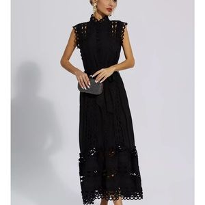 Catchall Kennedi Black Sleeveless Hollow Maxi Dress